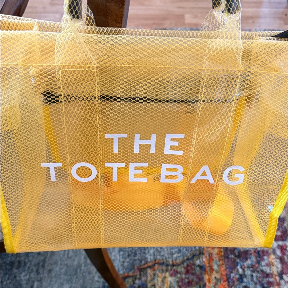 Yellow Mesh Tote Bag